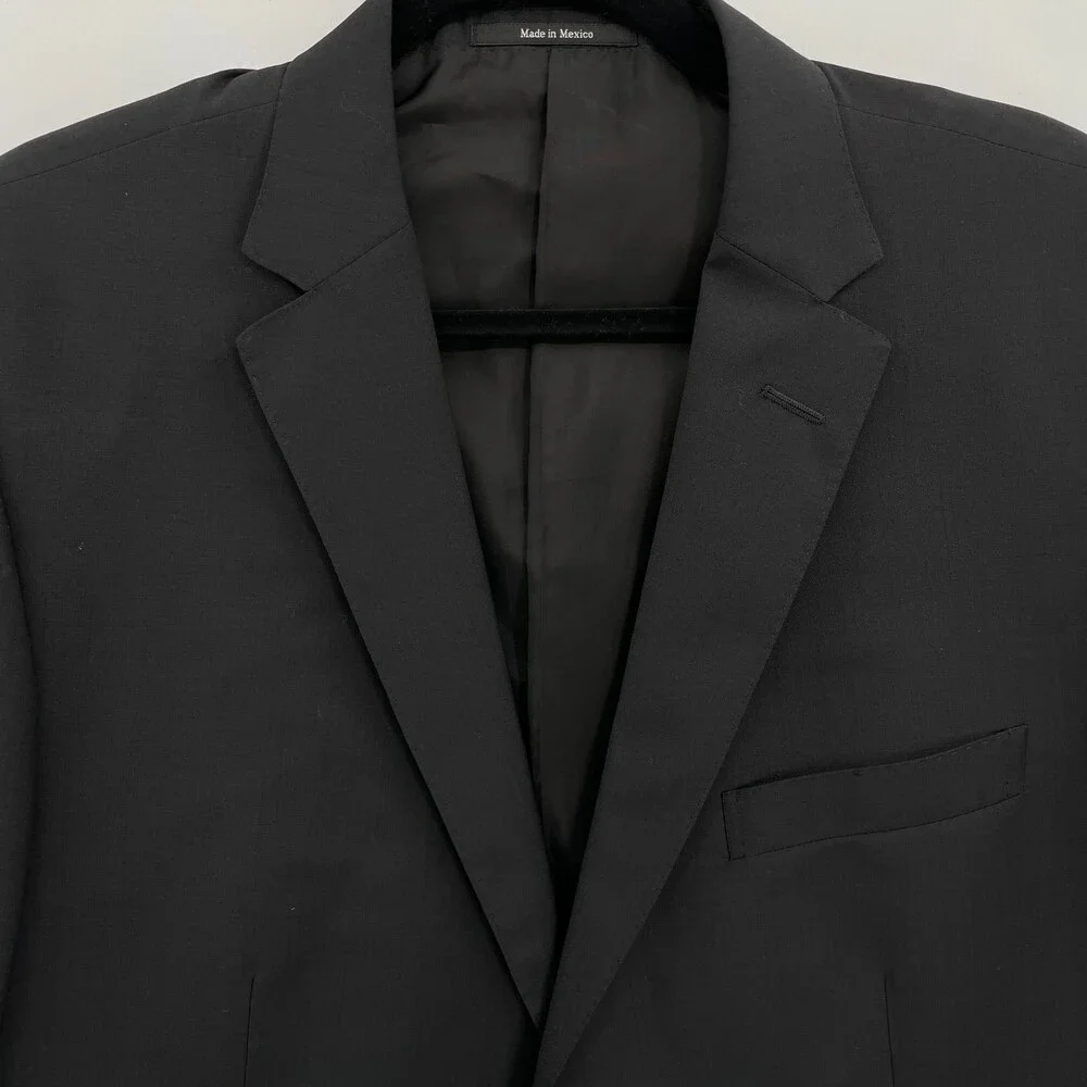 Z ZEGNA Black 2 Button Sport Coat Blazer Size 46L (54L EUR)
